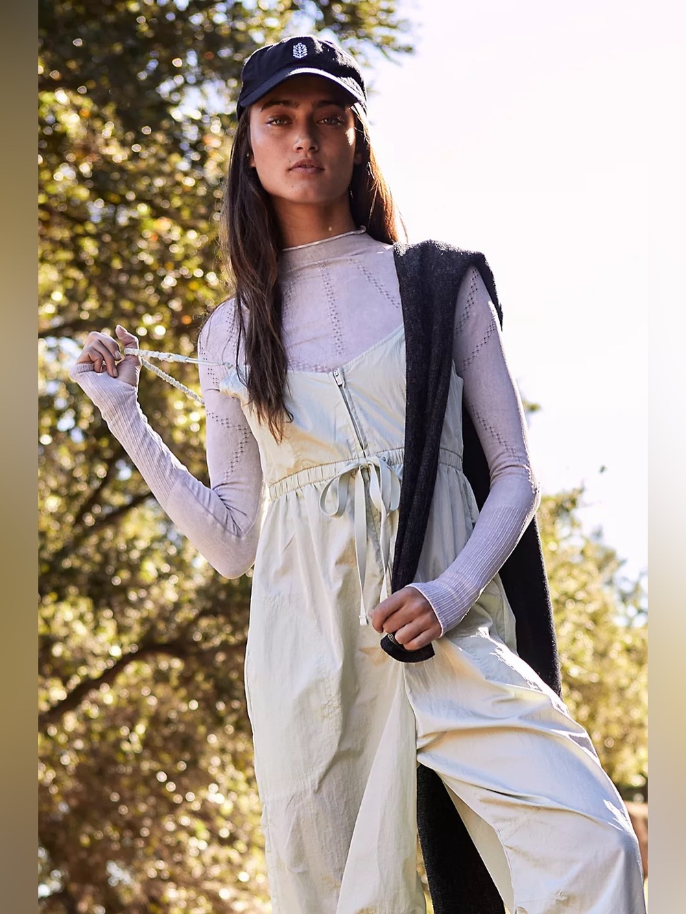 Free People FP Movement Down To Earth Onesie Jumpsuit in Summer Mist Lt Green M